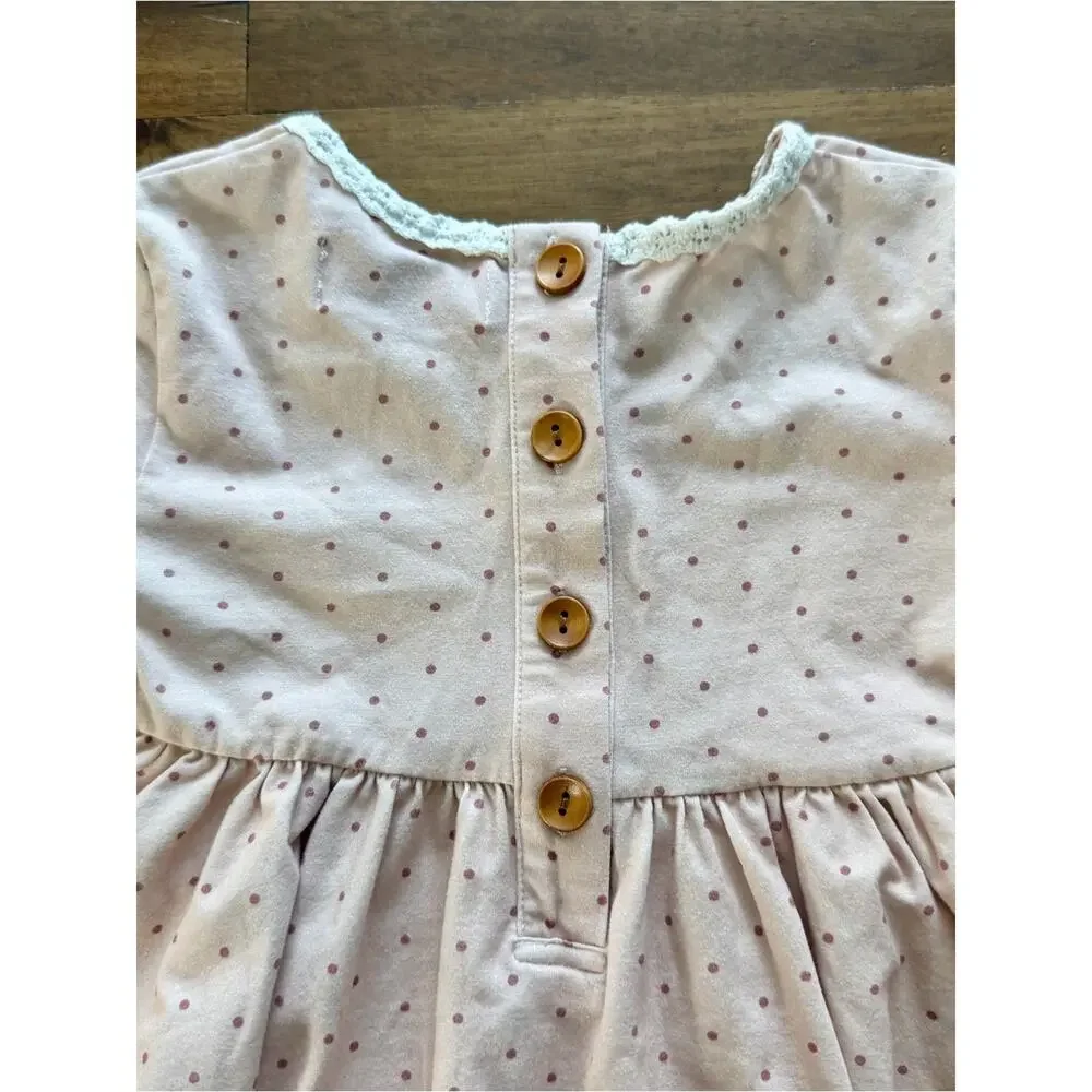 SweetHoney Girls Out To Play Set Soft Plum Dot 4T Knit Short Sleeve Shorts